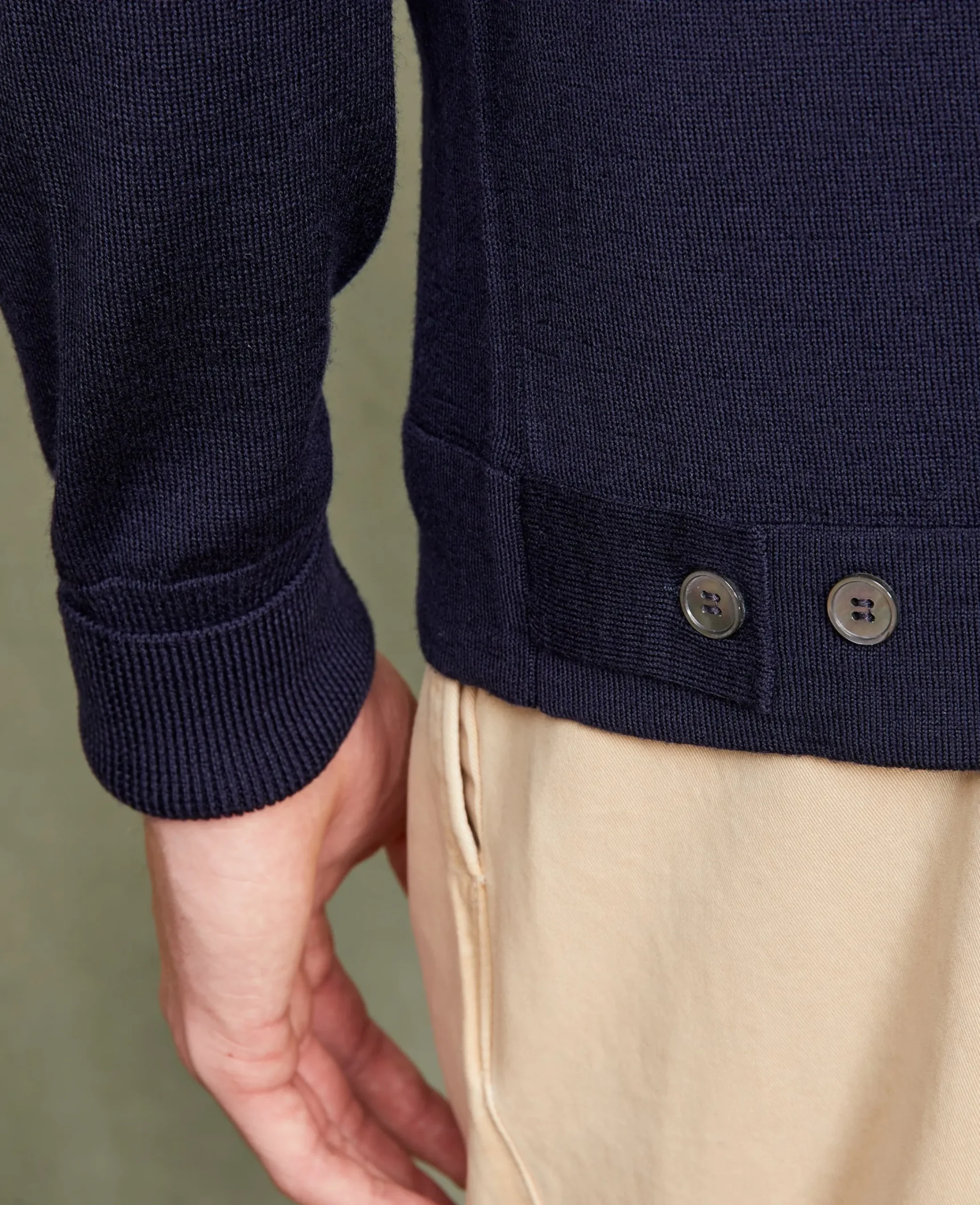 Cardigan en maille laine merinos italienne