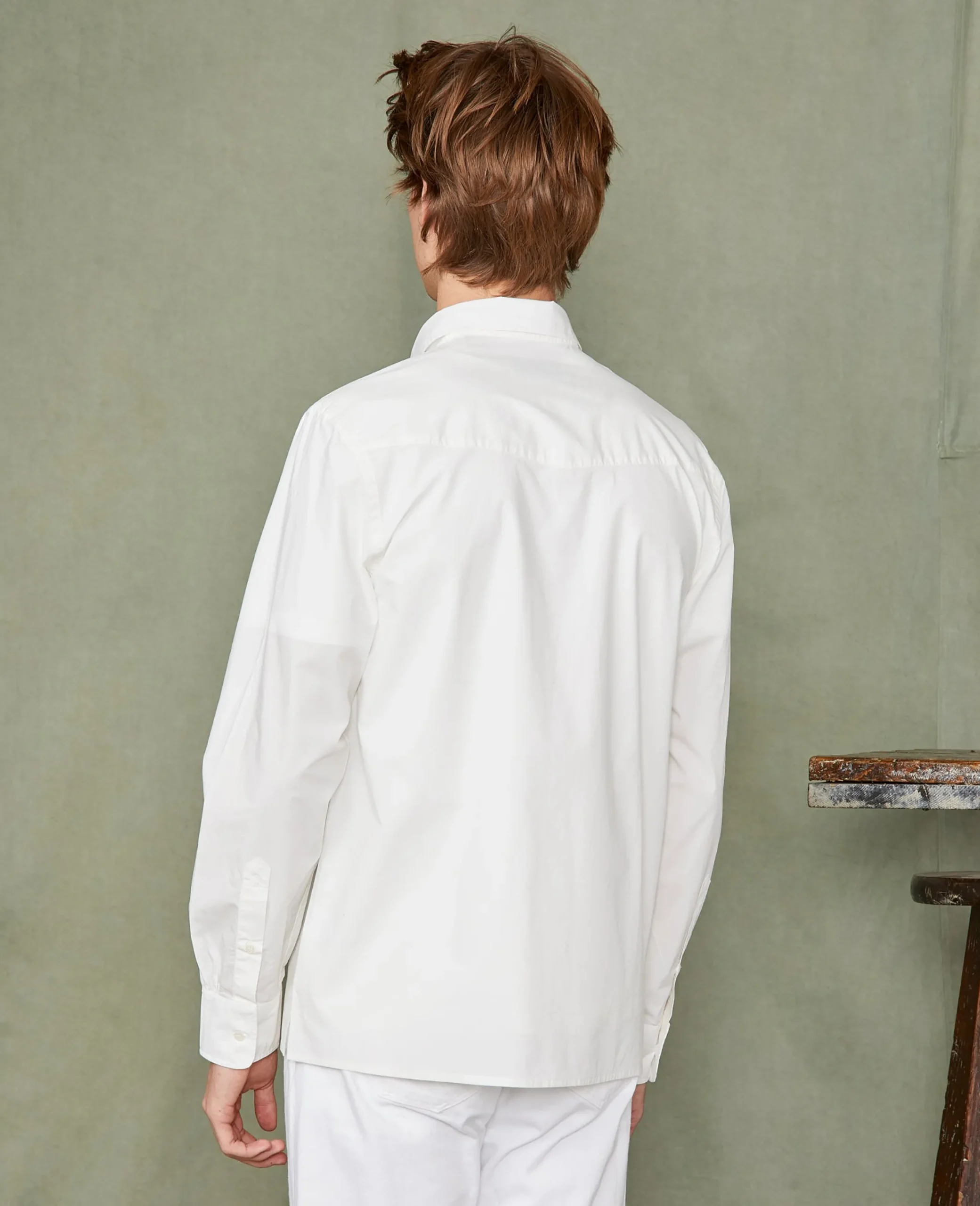 Chemise new soft collar popeline de coton organique