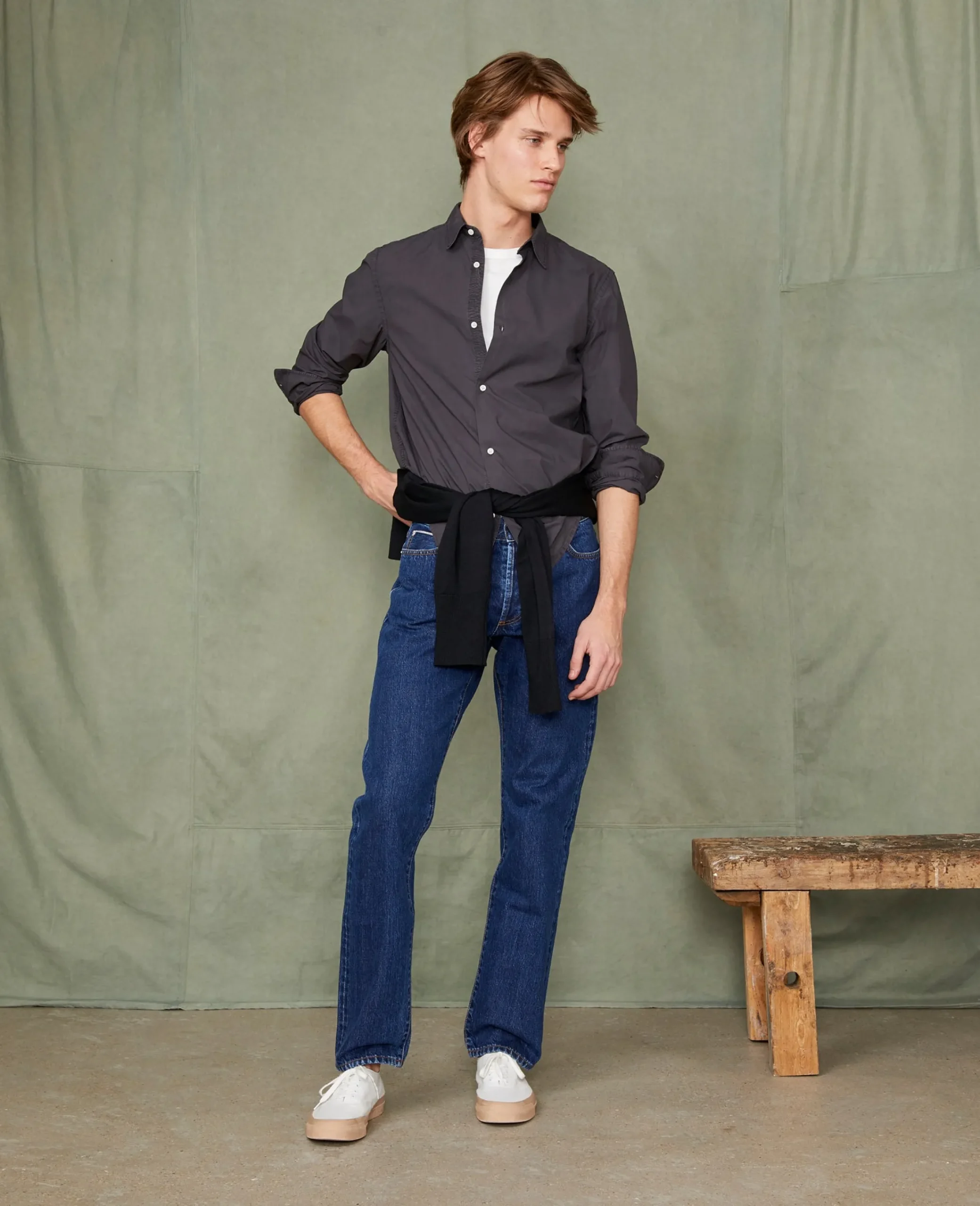 Chemise new soft collar popeline de coton organique