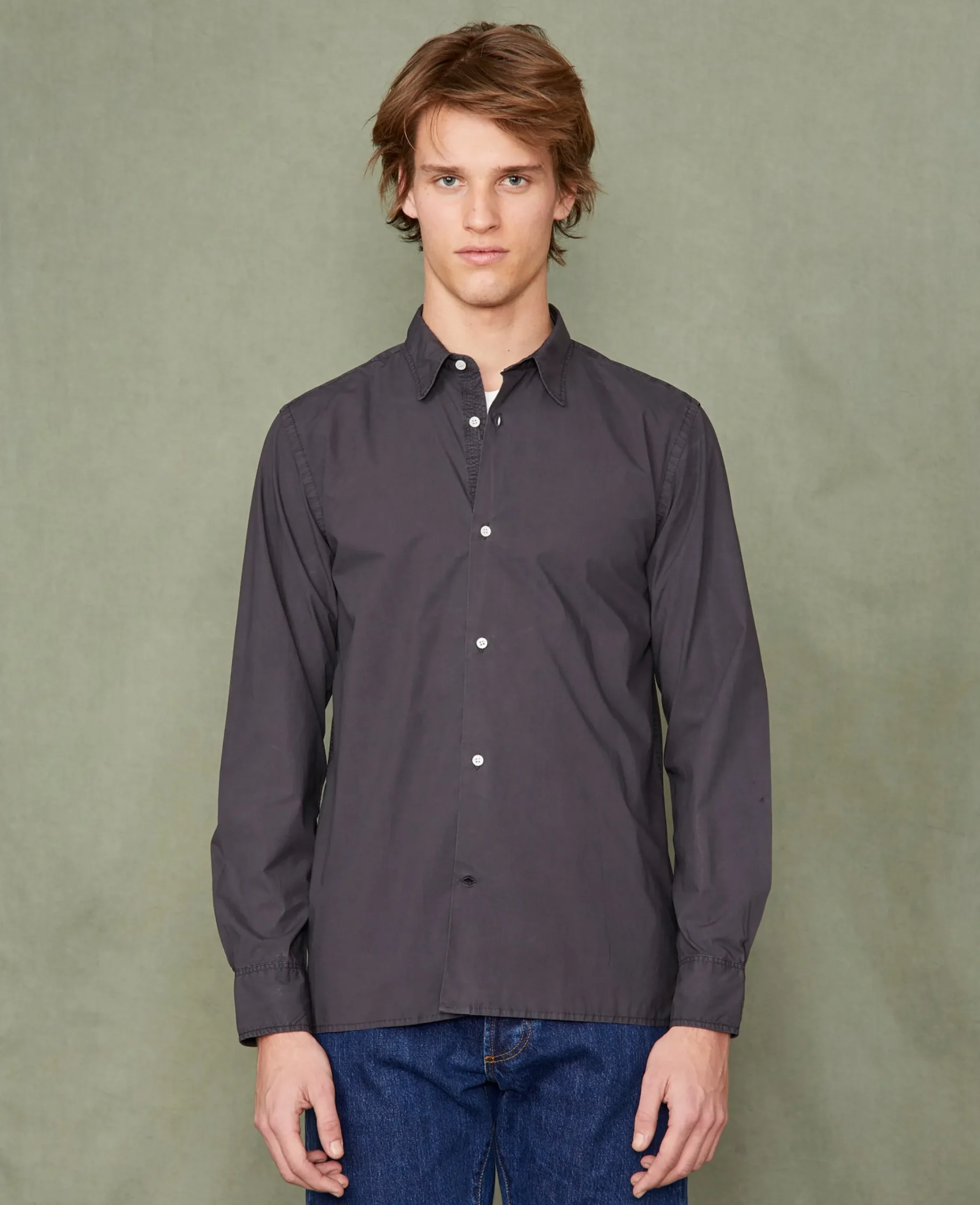 Chemise new soft collar popeline de coton organique