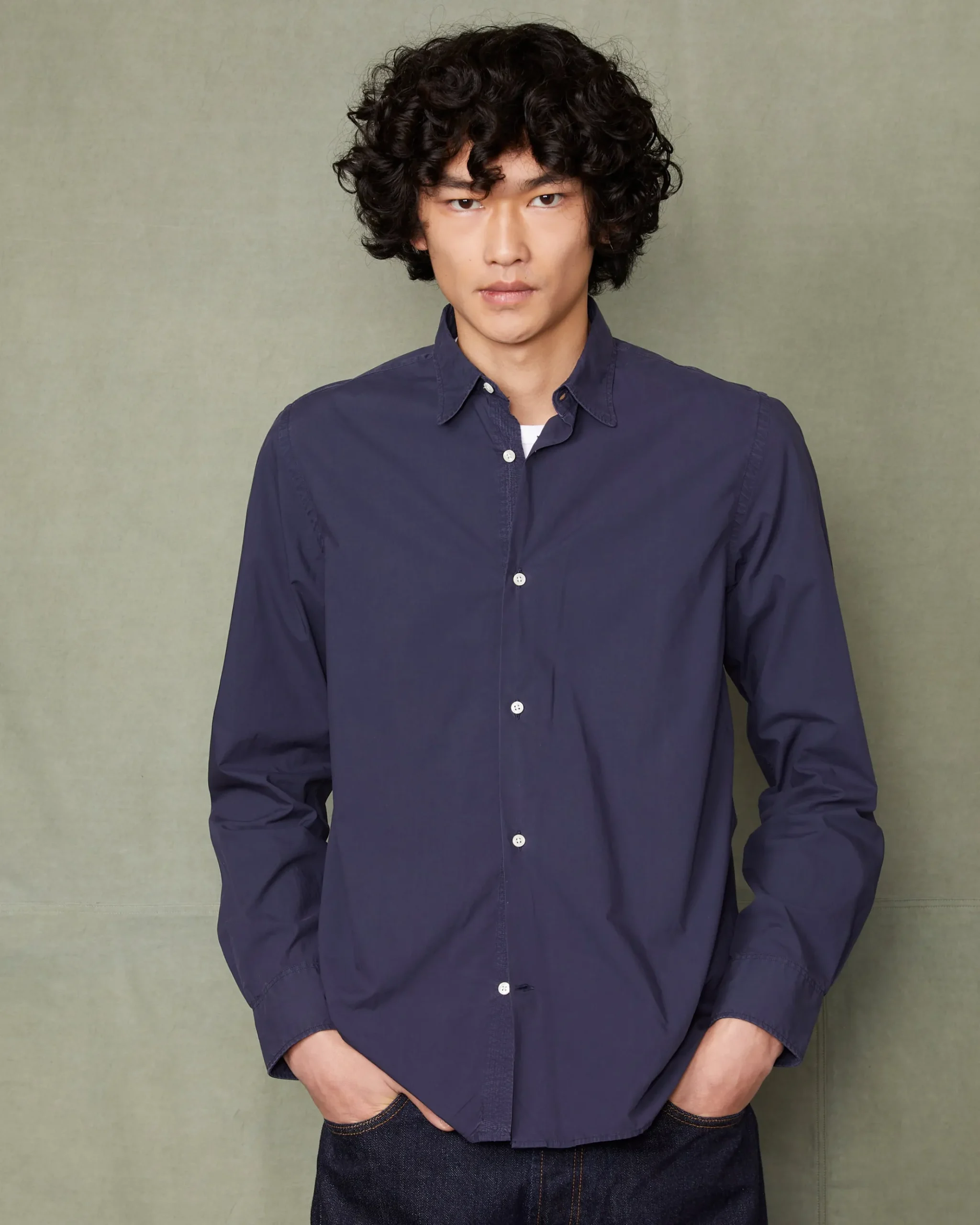 Chemise new soft collar popeline de coton organique
