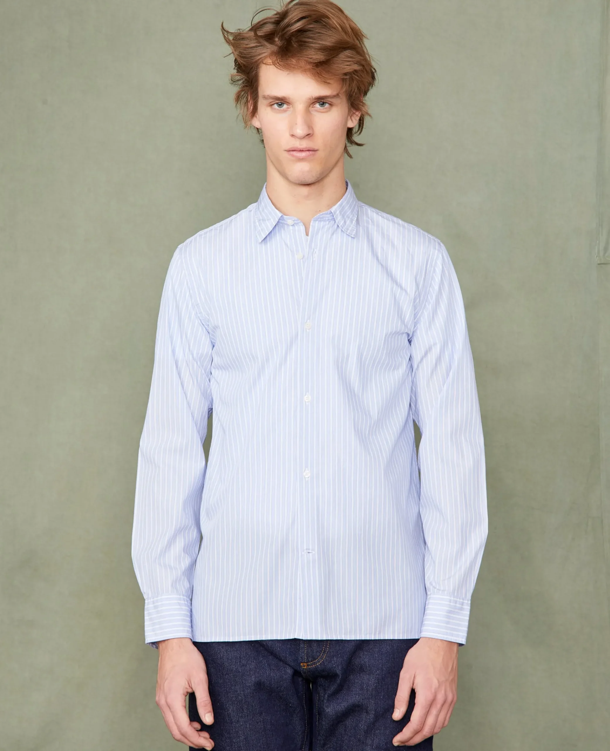 Chemise new soft collar popeline de coton organique