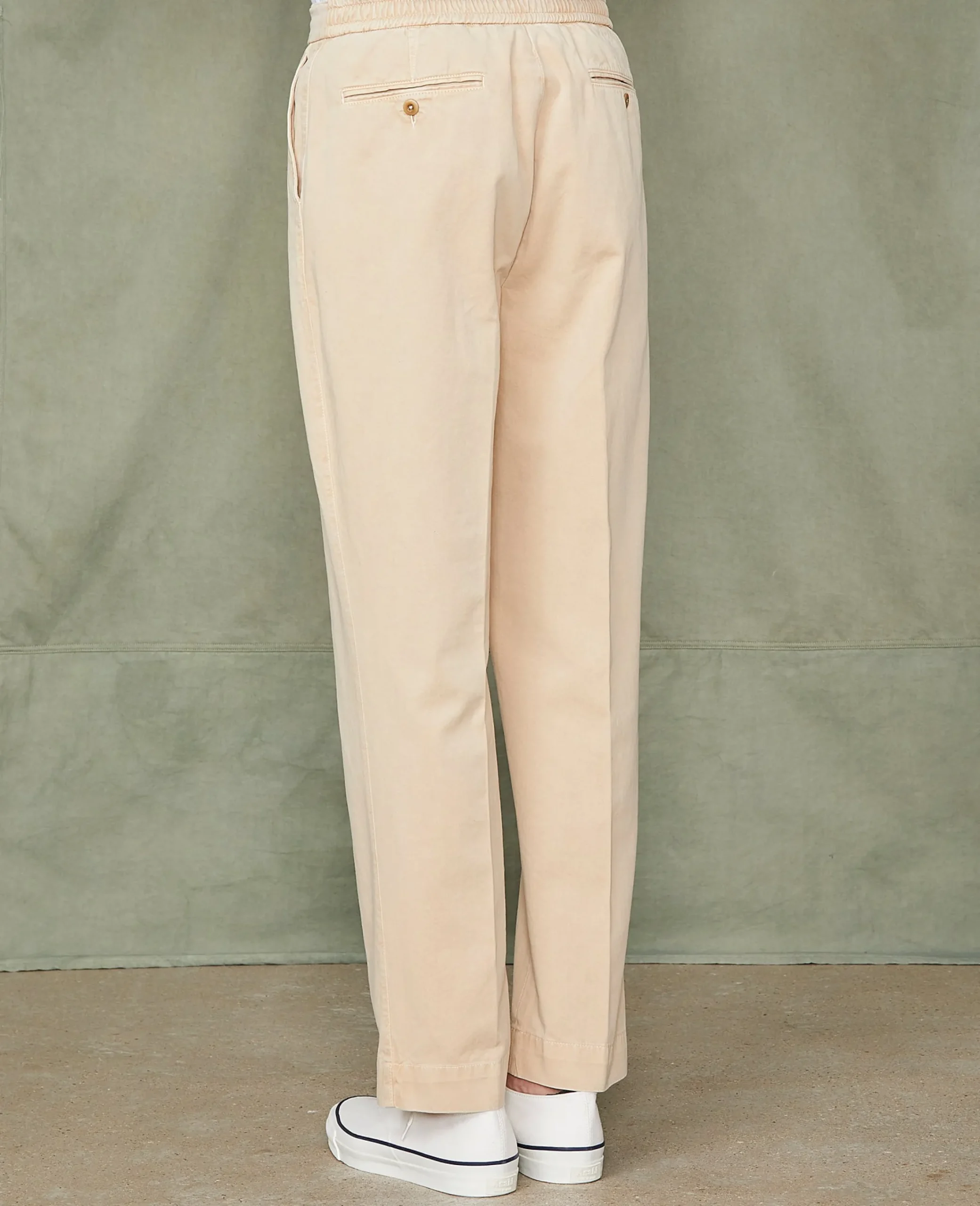 Chino a taille elastique coton italien organique