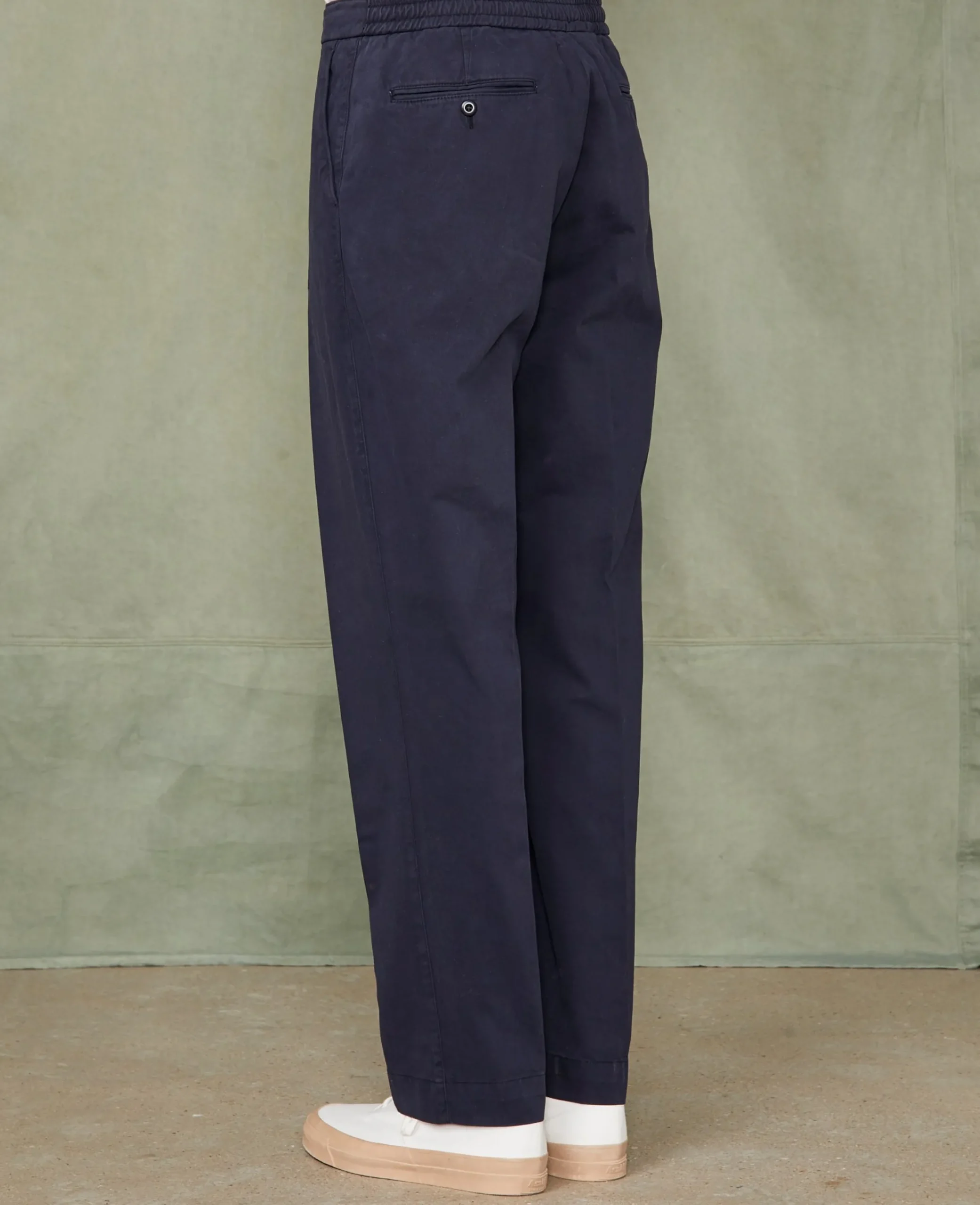 Chino a taille elastique coton italien organique