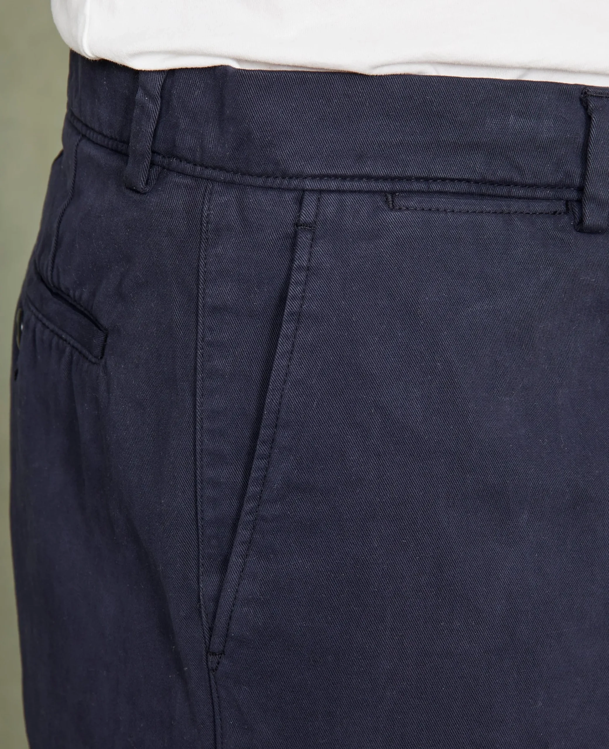 Chino plain front coton italien organique