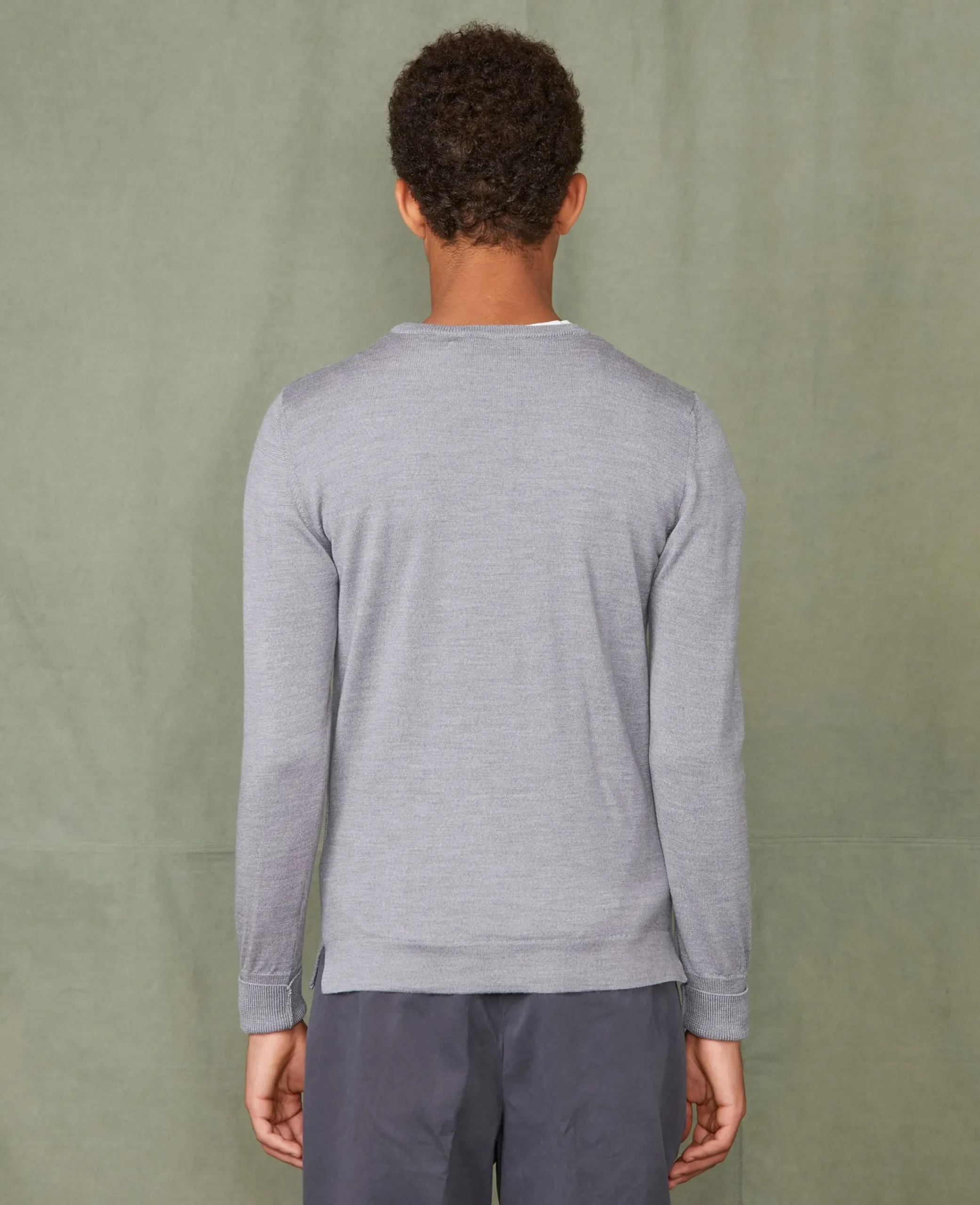 Pull col rond laine merinos italienne