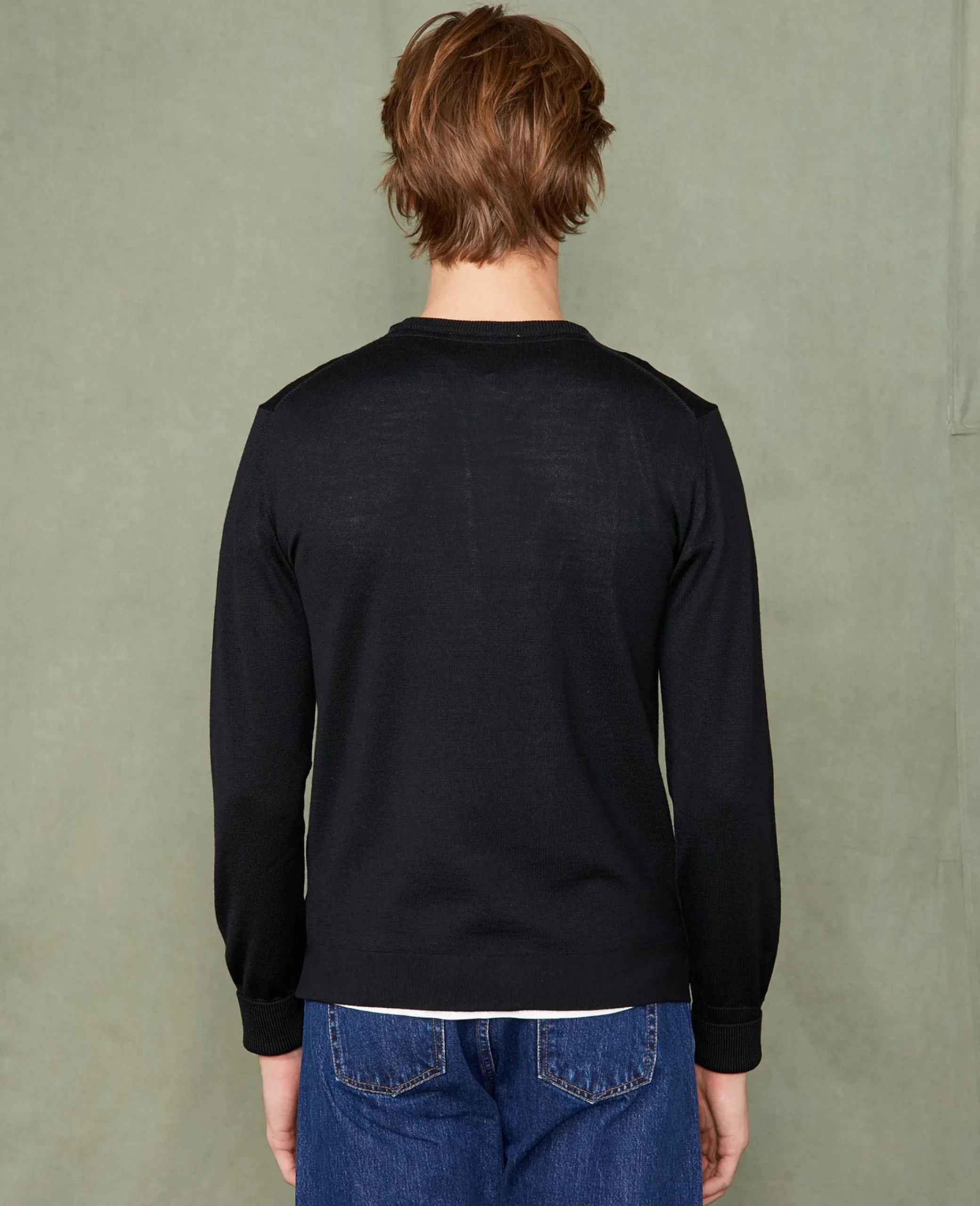 Pull col rond laine mérinos italienne
