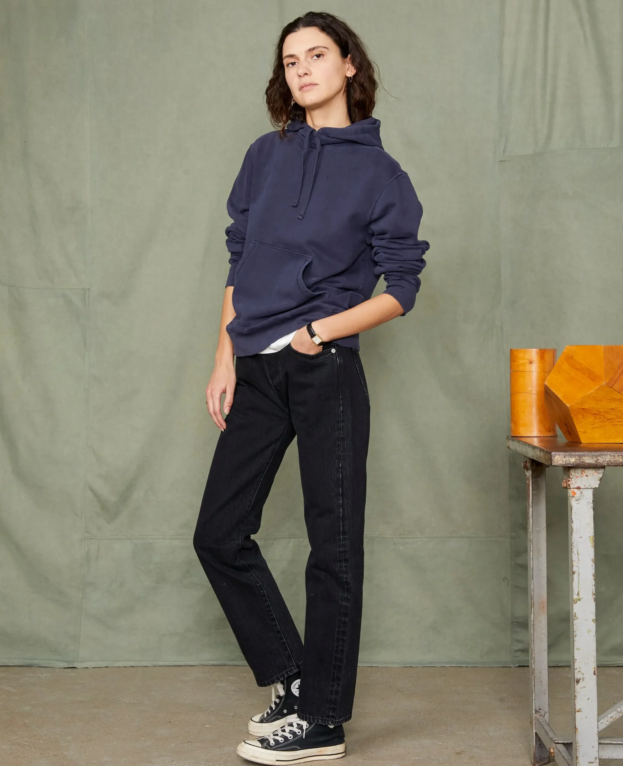 Sweatshirt a capuche coton organique