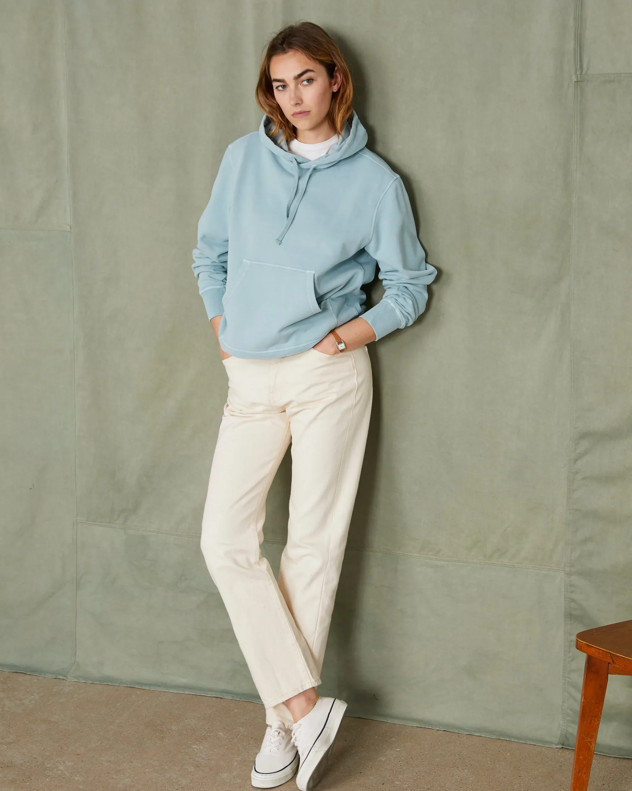 Sweatshirt a capuche molleton de coton organique