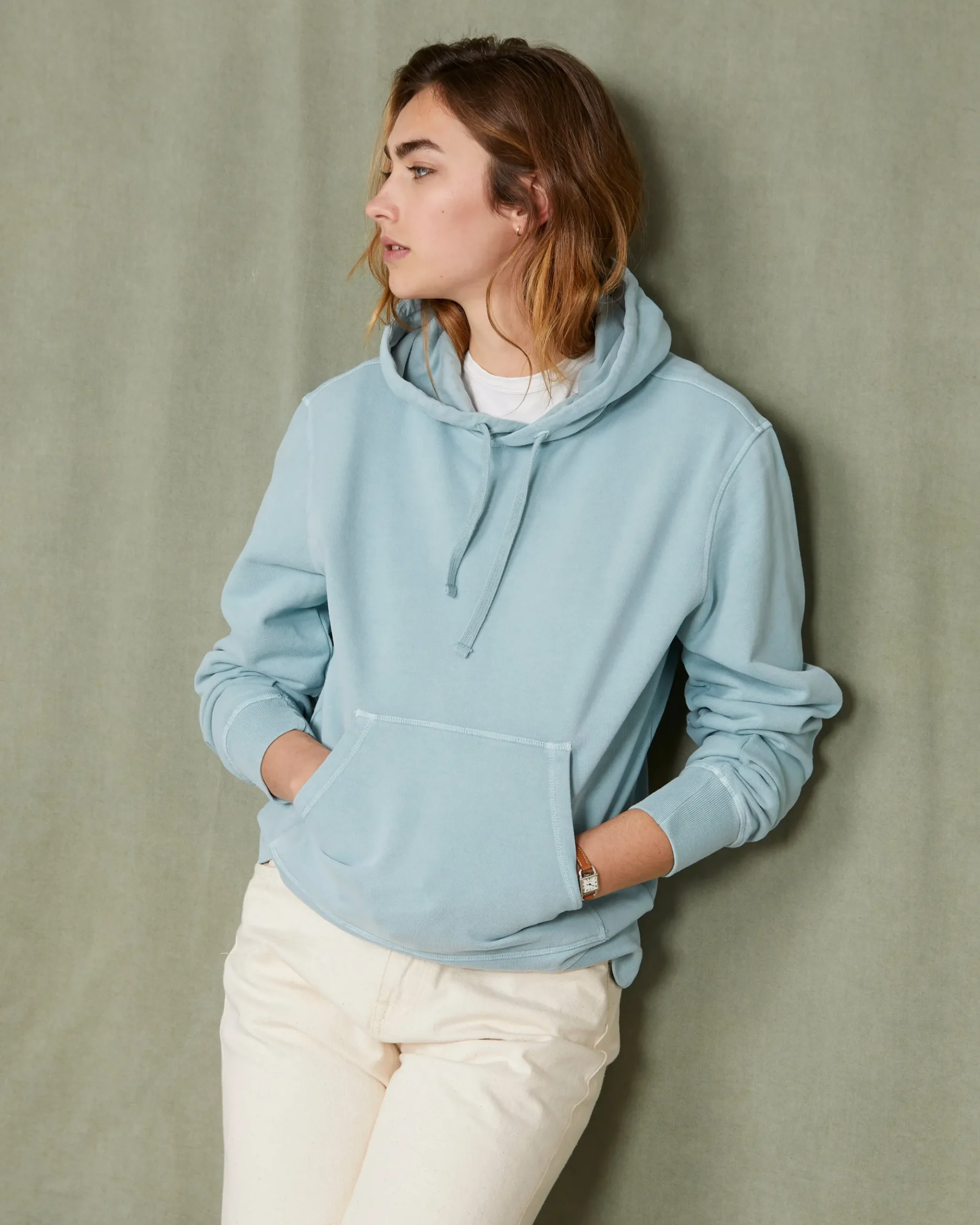 Sweatshirt a capuche molleton de coton organique
