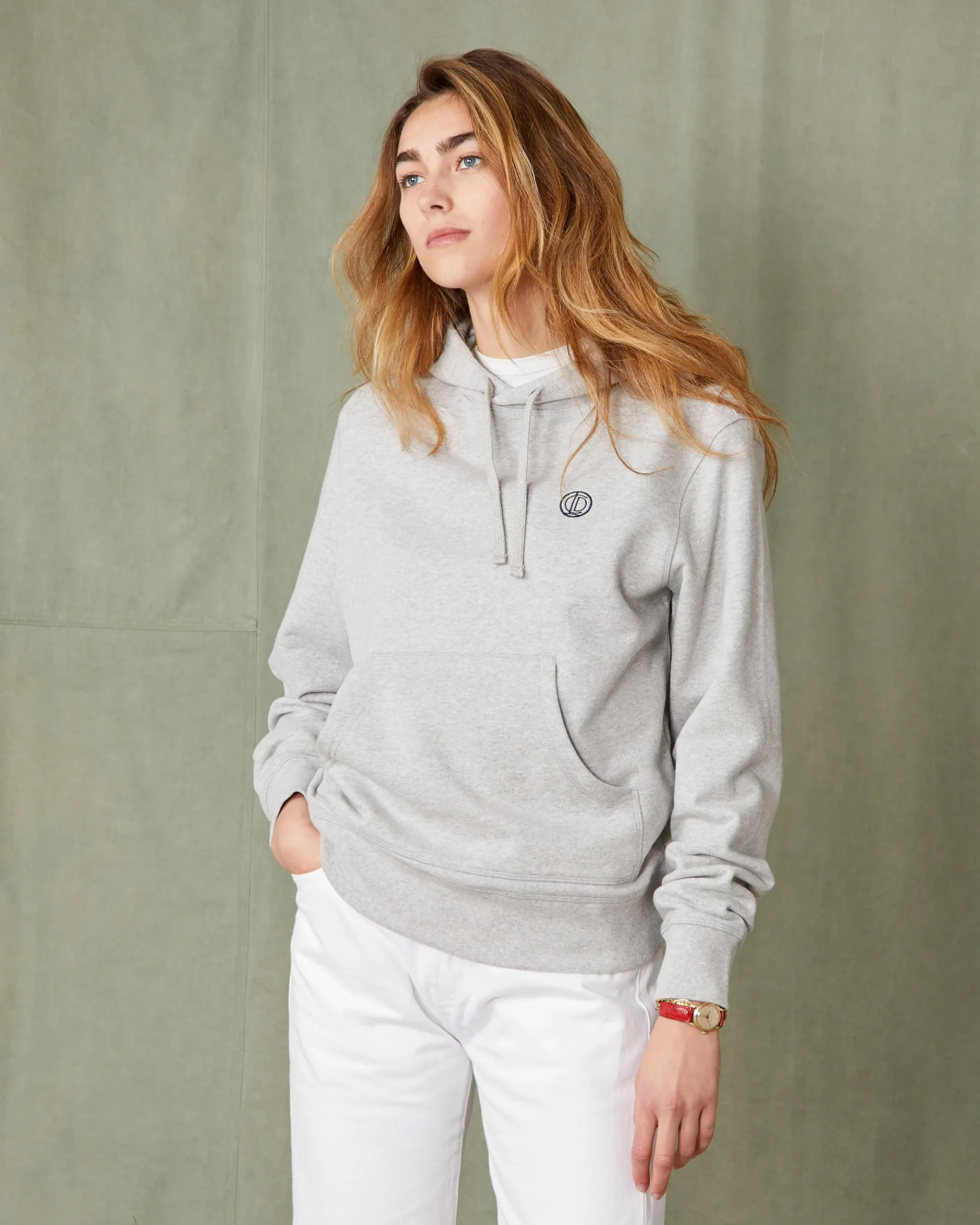 Sweatshirt a capuche molleton de coton organique