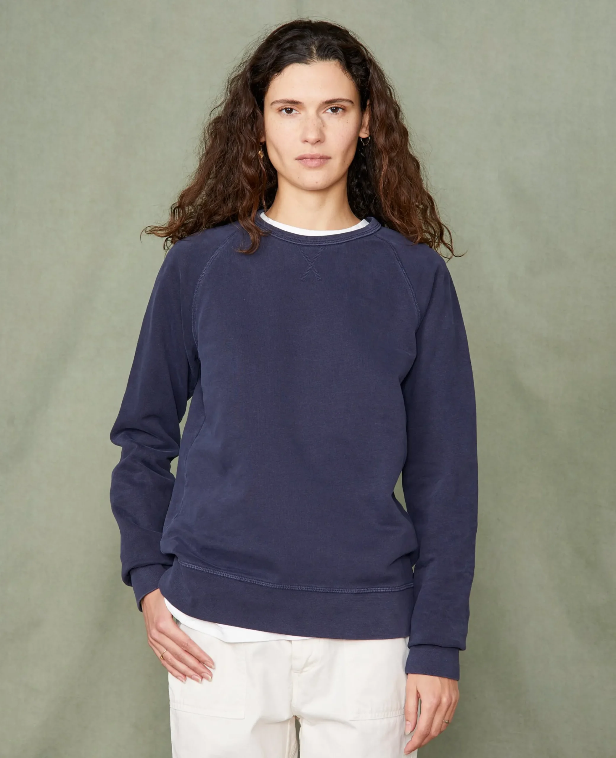 Sweatshirt col rond coton organique