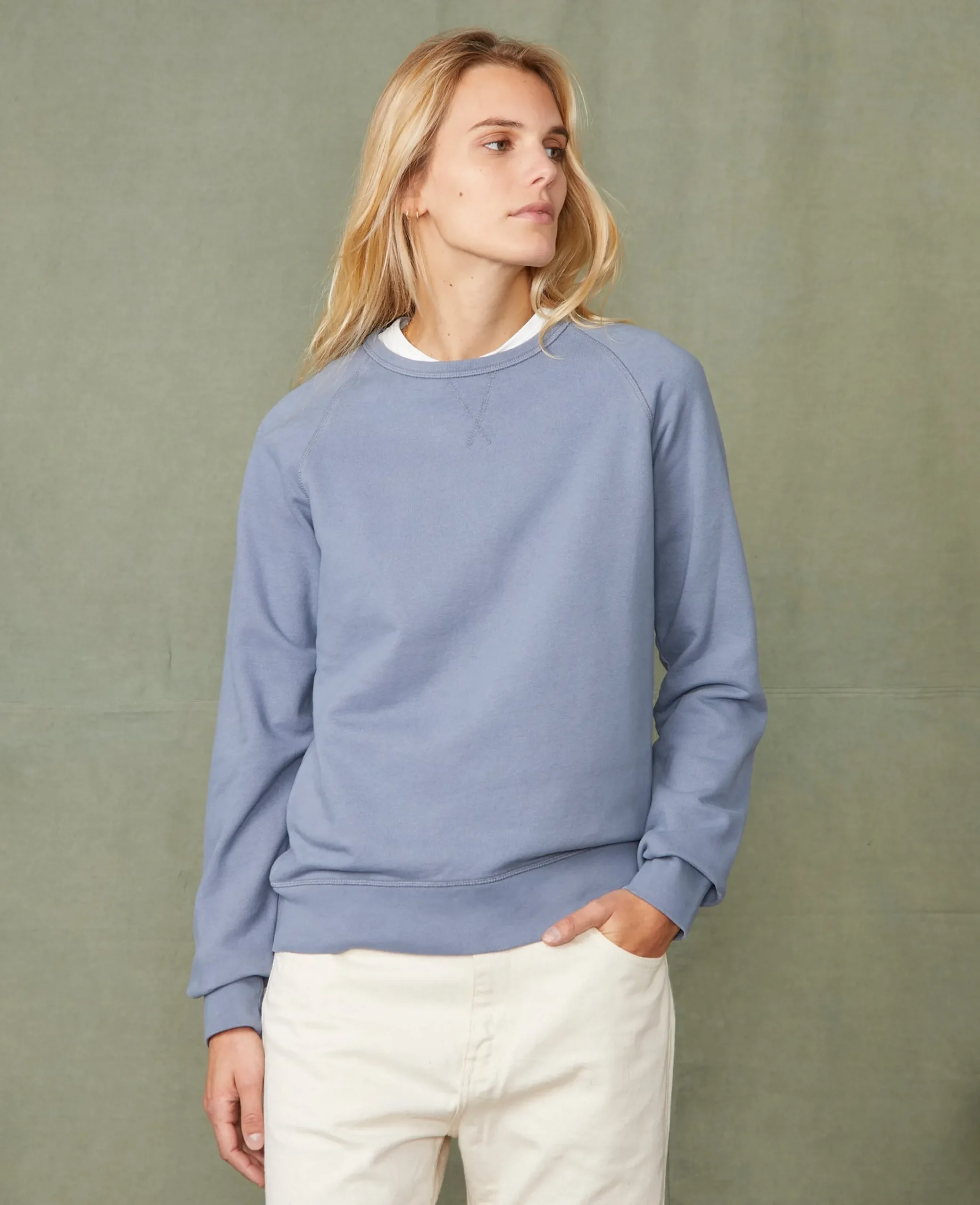 Sweatshirt col rond coton organique