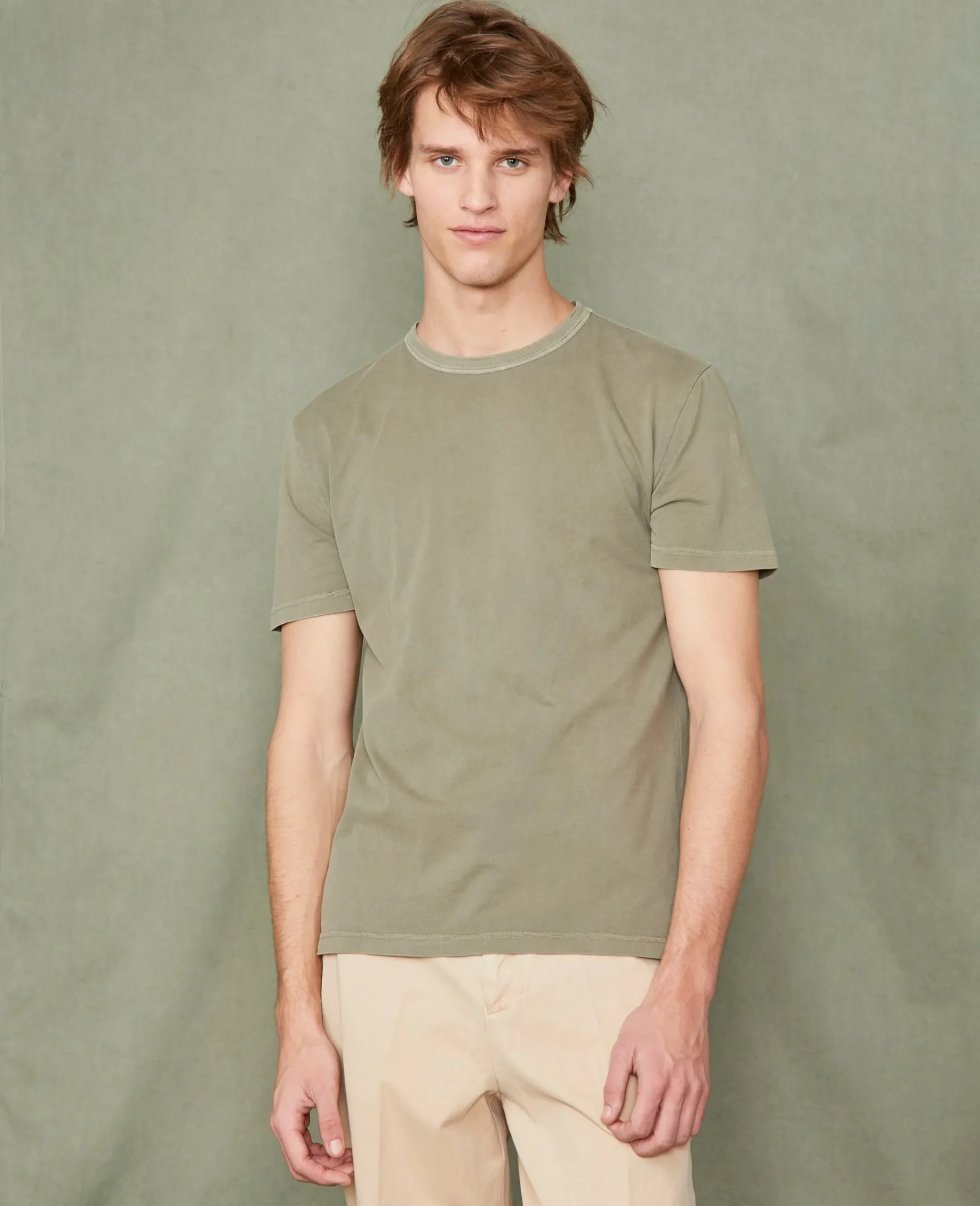 T-shirt col rond coton recyclé et organique