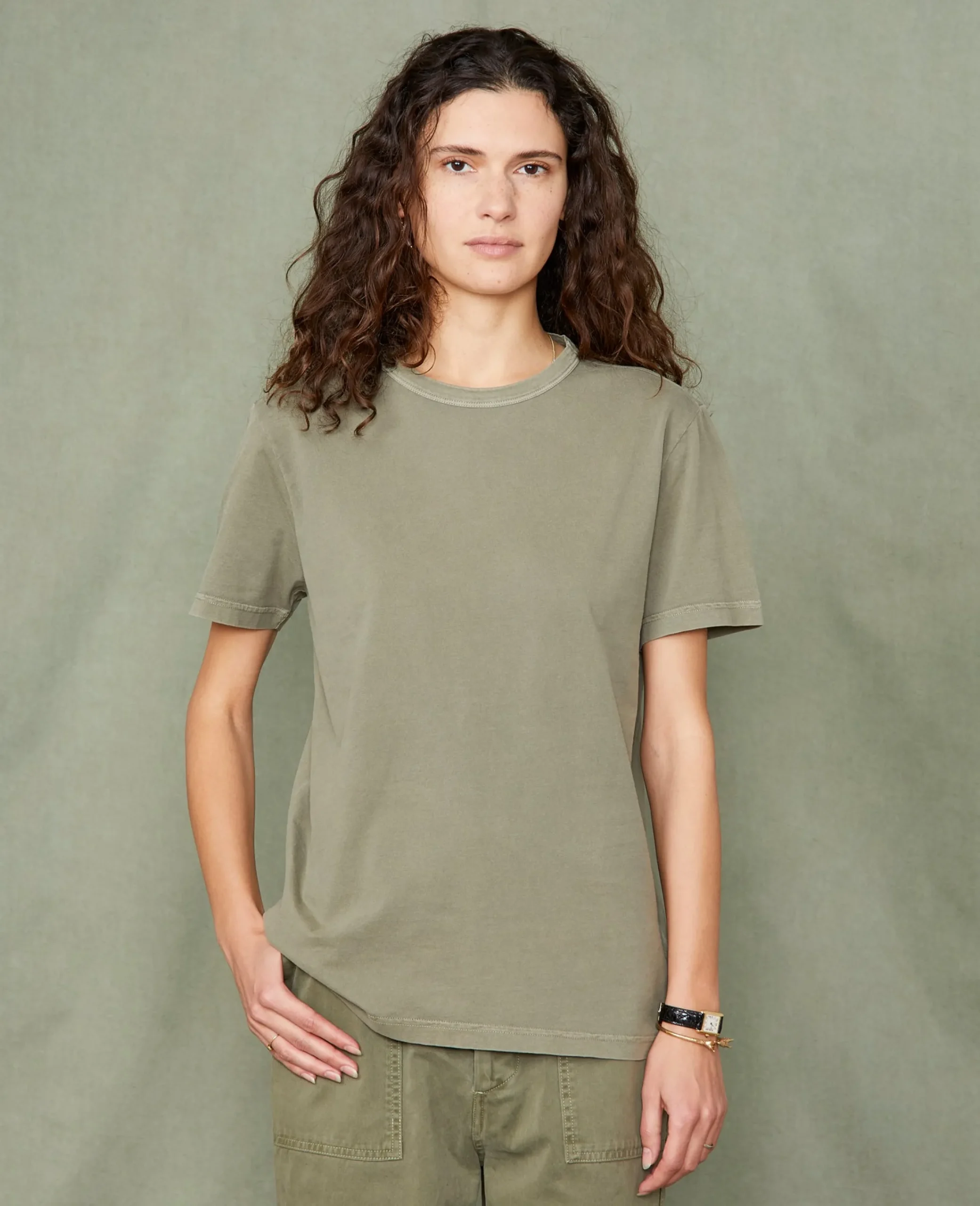 T-shirt col rond coton recyclé et organique