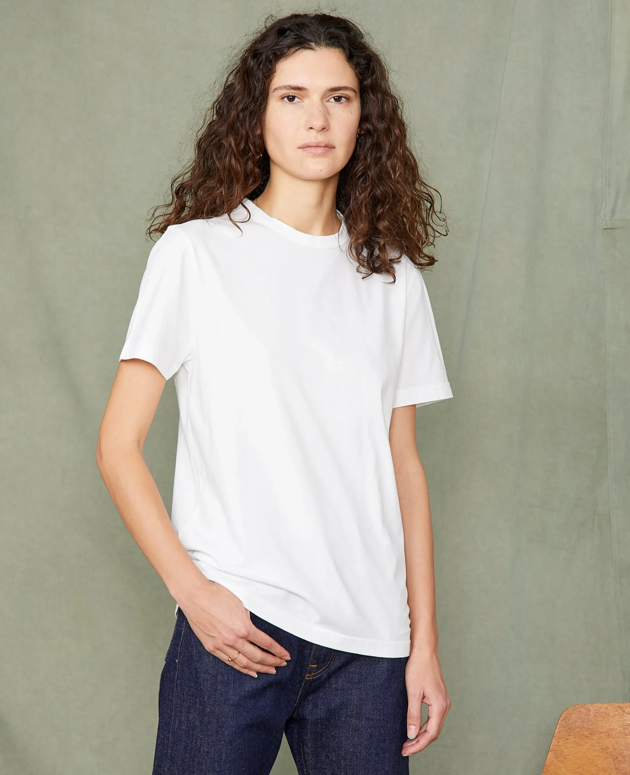 T-shirt col rond coton recyclé et organique