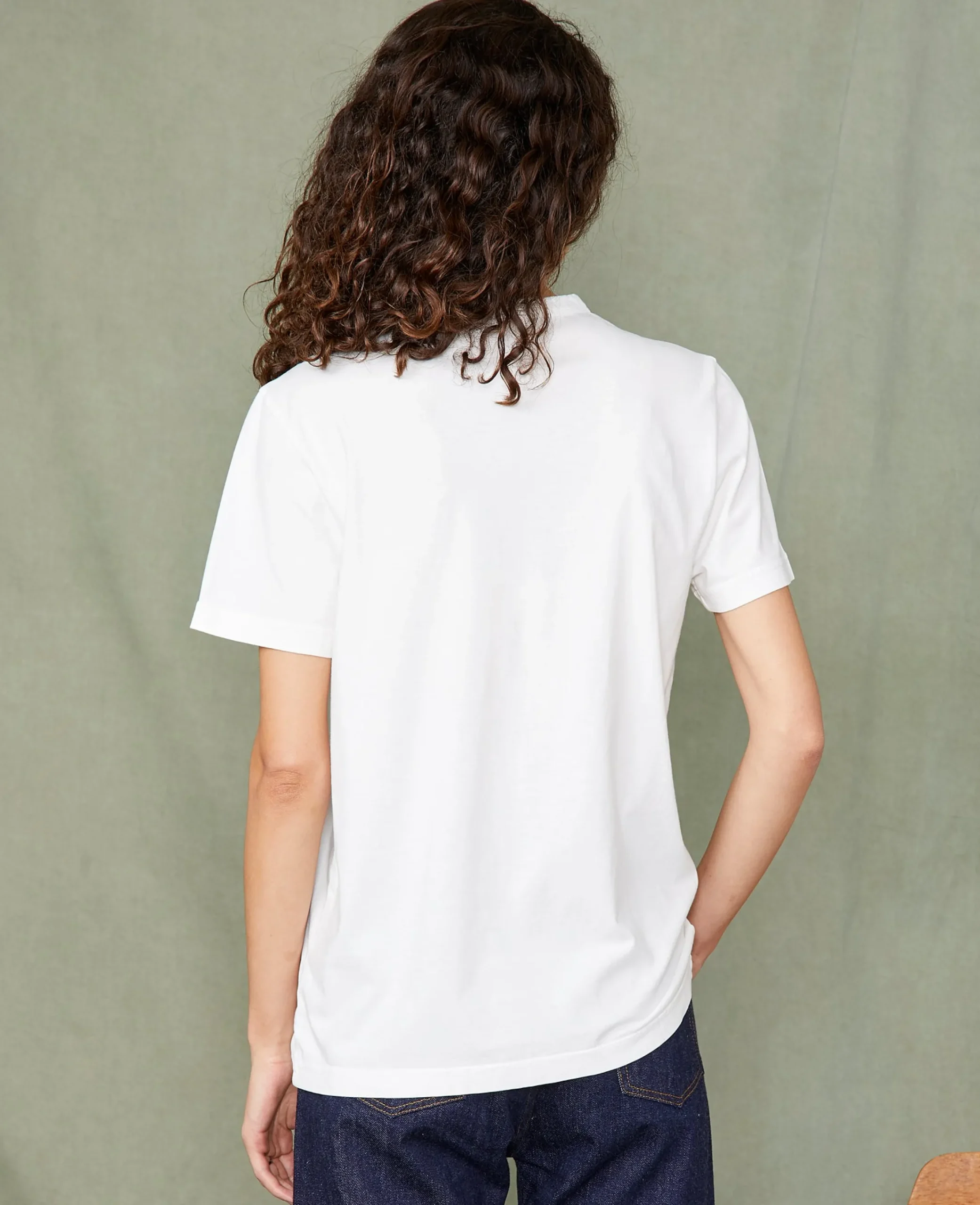 T-shirt col rond coton recyclé et organique