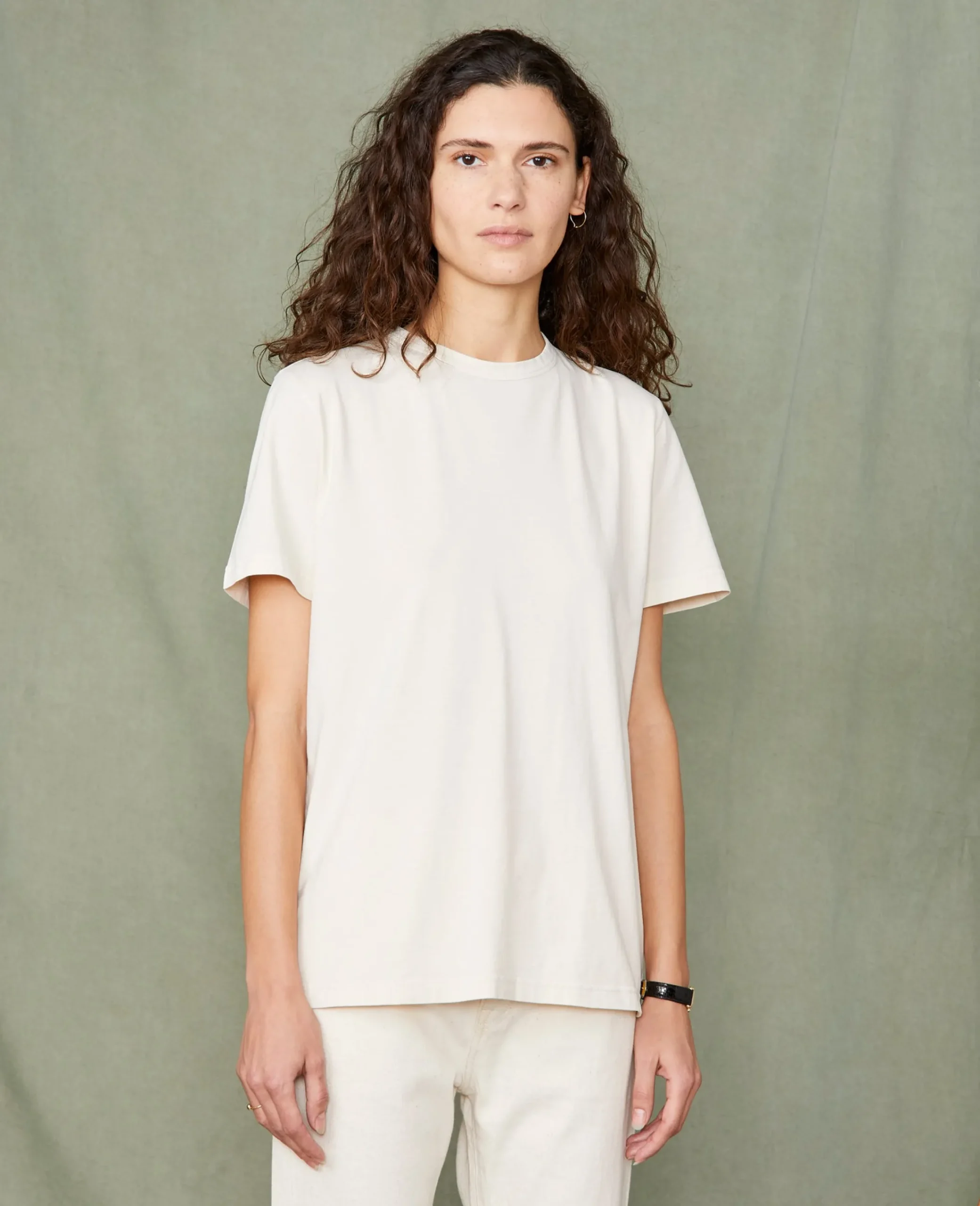 T-shirt col rond coton recyclé et organique