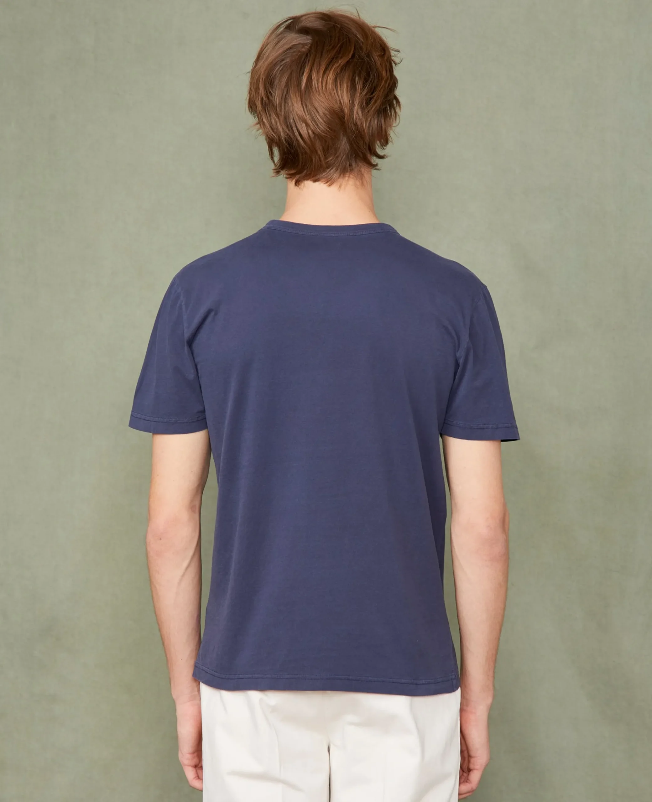 T-shirt col v coton recyclé et organique