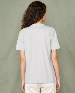T-shirt col v coton recyclé et organique